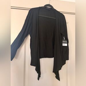 Black Open-Front Women's Cardigan Sweater -